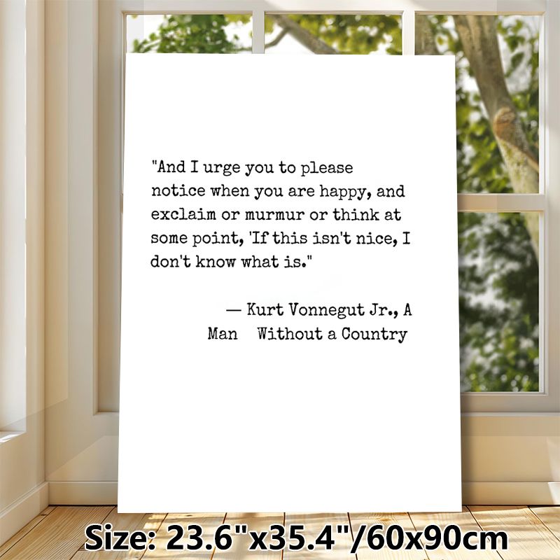 Inspirational Quote Painting Poster, Minimalist Vintage Typewriter-style Text Poster, Heartwarming Reminder To Cherish Happy Moments, Ideal For Living_maomaolike.com