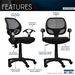 Techni Mobili Black Midback Mesh Task Office Chair With Adjustable Height And Lumbar Support_maomaolike.com