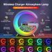 New Intelligent G Shaped LED Lamp Bluetooth Speake Wireless Charger Atmosphere Lamp App Control For Bedroom Home Decor_maomaolike.com