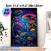 Psychedelic Mushroom Painting Poster, Vibrant Whimsical Fantasy Forest Scene Poster, Eye-catching Vivid Hues, Suitable For Living Room, Bedroom Or_maomaolike.com