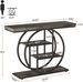 Console Table, Industrial 4-Tier Sofa Entryway Table With Circle Base_maomaolike.com