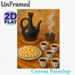 Tea & Snack Still Life Painting Poster, Warm-toned Realistic Still Life Poster, Cozy Tranquil Scene With Teapot, Incense, Decorated Tea Cups And Snack_maomaolike.com