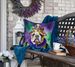 English Bulldog King Of Mardi Gras Throw Pillow Machine Washable, Indoor Outdoor Decorative Pillow For Couch, Bed Or Patio, 18Hx18W_maomaolike.com