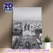 City Cathedral Aerial View Painting Poster, Monochrome Classic Architectural Urban Scene Poster, Elegant Vintage-style Wall Decor Suitable For Living_maomaolike.com