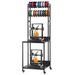 3D Printer Filament Storage Rack, 4-Tier 3D Printer Stand With Filament Storage, Spools Holder Racks Cart With Wheels, Filaments Organzied For 3D Printing Station, Office, Workshop (Shelf Only)_maomaolike.com