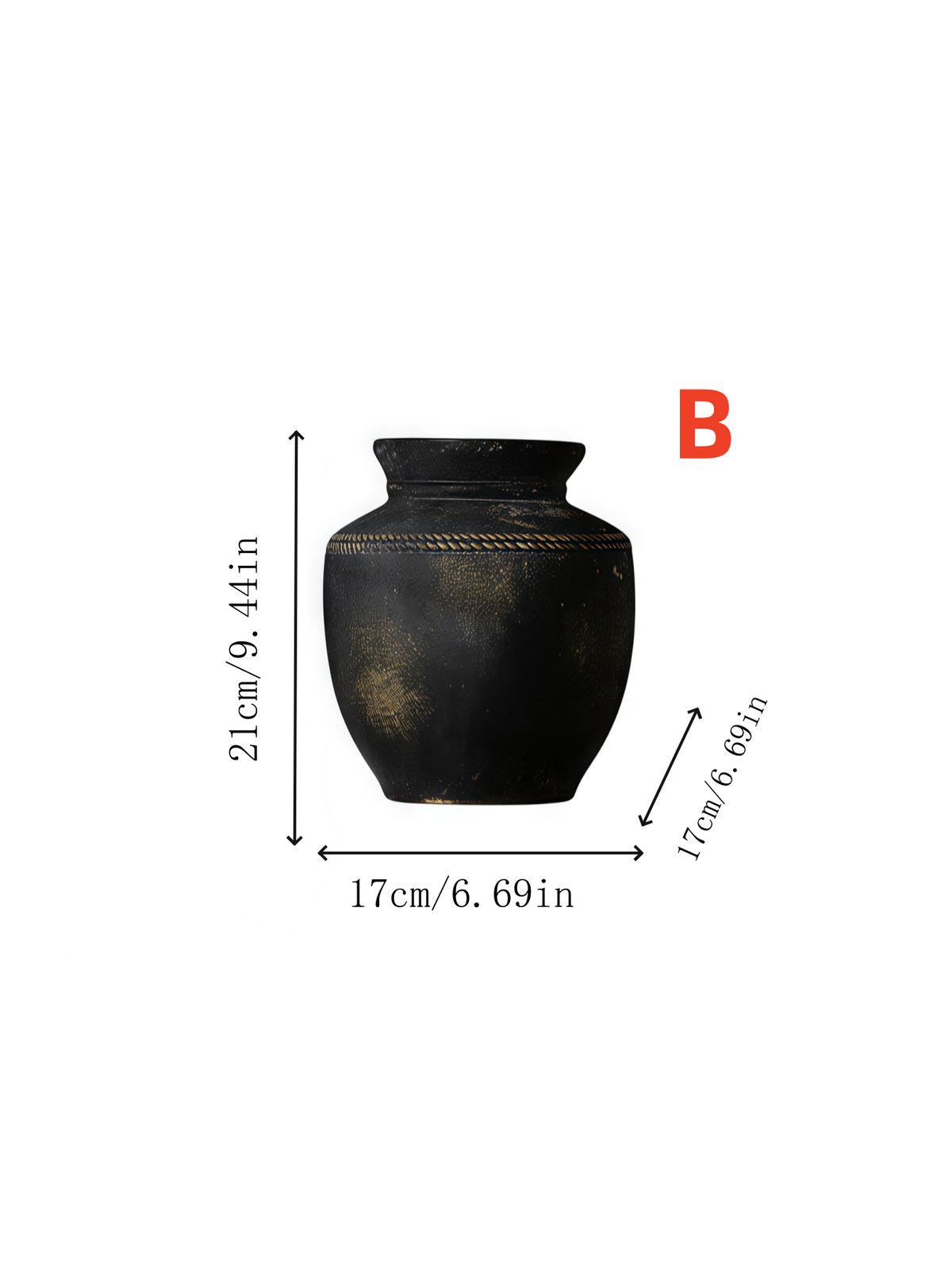 1pc West Asian Classical Style Ceramic Vase Large Capacity Refillable Water Flower Arrangement Vase Suitable For Multiple Scenes Ornament Vase_maomaolike.com