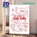 Mental Health Self-Care Painting Poster, Hand-drawn Pink Positive Affirmations Poster, Encouraging Self-care Tips Ideal For Bedroom, Living Room And_maomaolike.com