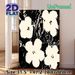Abstract Floral Painting Poster, Monochrome Minimalist Abstract Flower & Branch Scene Poster, Sleek Artistic Wall Decor Suitable For Living Room_maomaolike.com