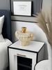 1pc High-end Design Black Gold Stripe Heart-shaped Ceramic Vase Is Suitable For Multi-scene Ornaments In The Living Room Flower Arrangement Vase_maomaolike.com