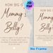 Baby Shower "How Big Is Mommy's Belly" Painting Poster, Warm-toned Elegant Calligraphy Poster, Interactive Party Game Ideal For Baby Shower Gatherings_maomaolike.com