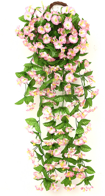 Cross-Border Exclusive Artificial Violet Vine Wedding Indoor Decoration Fake Flower Morning Glory Wall Hanging_maomaolike.com