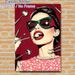 Dental Pin-up Painting Poster, Bold Vintage Pop Art Poster, Retro Graphic Of Woman With Dental Tools, Eye-catching Wall Decor Ideal For Dental Clinic_maomaolike.com