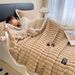 Cross-Border A-Class Thickened Golden Mink Milk Velvet Cut Grid Multi-Functional Throw Office Nap Blanket Wholesale_maomaolike.com