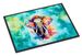 Hippie Animal Elephant Doormat Front Door Mat Indoor Outdoor Rugs For Entryway, Non Slip Washable Low Pile, 24H X 36W_maomaolike.com