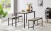 Industrial Dining Table Set With 2 Benches, Grey And Black Kitchen Counter Table For Breakfast, Living Room, Party Room, 43.3"L X 23.6"W X 29.9"H_maomaolike.com
