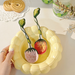 Two Ceramic Strawberry Spoons, Hand-painted Underglaze Color Mixed Soup Spoons, Household Soup Spoons, Dessert Spoons_maomaolike.com