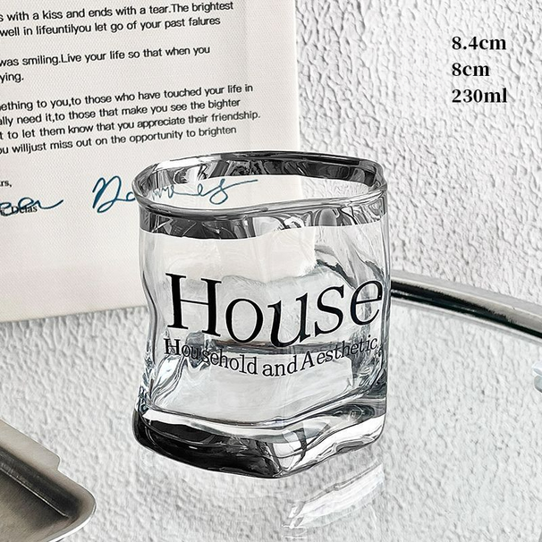 Thickened Whiskey Set Wine Glass Ins Transparent Twist Cup Drinking Water Household High Aesthetic_maomaolike.com