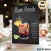 Rum Punch Cocktail Painting Poster, Vibrant Chalkboard-style Drink Recipe Poster, Informative Cocktail Art Ideal For Bar, Dining Room Or Home Bar_maomaolike.com