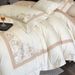 Autumn Winter 100-Count Pure Cotton Brushed Four-Piece Set American Floral Embroidery Skin-Friendly Soft Duvet Cover Bedding_maomaolike.com