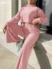 Women's Clothing casual fashion long sleeved hooded sweatshirt wide leg pants two piece set_maomaolike.com