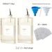 Set Of Glass With 2 Golden/Silvery Pourers, Bottles And 36 Label Sets, Kitchen Olive Oil Bottle, Coffee Syrup Dispenser_maomaolike.com