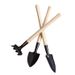 Gardening Mini Three-Piece Set Small Planting Tool Flower Shovel Rake Hoe_maomaolike.com