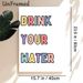 Drink Your Water Themed Painting Poster, Pastel Color Cartoon Lettering Poster, Gentle Daily Reminder Ideal For Kitchen And Living Room Wall Decor_maomaolike.com