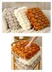 1pc Plush Knotted Square Pillow - Soft Geometric Design, Friendly Fabric For Home Decor, Office, Living Room, Bedroom Sofa Cushion, Decorative Pillows_maomaolike.com