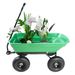 Folding Car Poly Garden Dump Truck With Steel Frame, 10 Inches. Pneumatic Tire, 300 Lb Capacity Body 55L Green_maomaolike.com