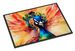 Peacock Doormat Front Door Mat Indoor Outdoor Rugs For Entryway, Non Slip Washable Low Pile, 24H X 36W_maomaolike.com