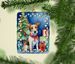 Fox Terrier Christmas Reindeer Porcelain Ornament Christmas Tree Hanging Decorations For Home Christmas Holiday, Rectangle, Gift, Multicolor_maomaolike.com