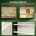 Black 5-Tier Display Cabinet, Wall-Mounted Display Case With 2 Glass Doors And Adjustable Shelves_maomaolike.com