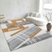 Living Room Rug Large Size Gorgeous Gold Frame Design Bedroom Rug Plush Thickened Machine Washable Thickened Underlay Interior Decorative Rug_maomaolike.com