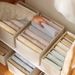 Oxford Cloth Clothes Storage Box, Divided Closet Organizer Bin With Handle, PP Board Reinforced Wardrobe Storage Container_maomaolike.com