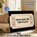 Vintage Ticket Themed Painting Poster, Retro Nostalgic Ticket-style Poster, Bold "THIS MUST BE THE PLACE" Text Design, Nostalgic Decor For Living_maomaolike.com