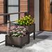 2 Set Space-Saving Design Elevated Plastic Raised Garden Bed Planter Kit For Flower Vegetable Grow_maomaolike.com