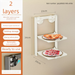 Fange Kitchen Suction Cup Rack Foldable Multi-layer Tray Home Wall-mounted Multi-functional Storage Prep_maomaolike.com