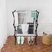 1set, Metal Clothes Rack, Pre Assembled Clothes Rack, Expandable Laundry Drying Rack, Towel Rack For Indoor And Outdoor Use_maomaolike.com