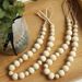 Wooden Bead Leather Handmade Woven String Decorative Ornament Hotel Homestay Curtain Tie Rope Cross-Border Factory_maomaolike.com