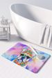 French Bulldog Hippie Dawg Memory Foam Kitchen Mat Machine Washable Anti-Fatigue Mat Cushion Comfort Bath Mat Or Kitchen Rug_maomaolike.com