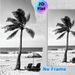 Beach & Palm Tree Painting Poster, Monochrome Minimalist Coastal Scene Poster, Serene Vacation-inspired Decor Ideal For Bedroom, Living Room And_maomaolike.com