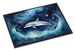 Dolphin In A Starry Sea Doormat Front Door Mat Indoor Outdoor Rugs For Entryway, Non Slip Washable Low Pile, 24H X 36W_maomaolike.com
