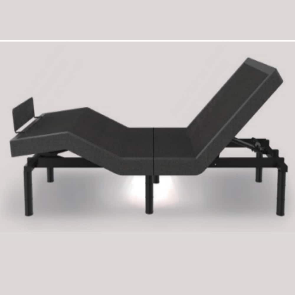 Adjustable Bed Frame: 1-Touch Flat, Zero Gravity, Head/Foot Lift, Mood Lighting – Full Wood Support & Dual Control_maomaolike.com