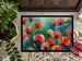Ohio Scarlet Carnations In Watercolor Doormat Front Door Mat Indoor Outdoor Rugs For Entryway, Non Slip Washable Low Pile, 24H X 36W_maomaolike.com