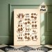 Dinosaur Tracks Painting Poster, Vintage Earth-toned Illustrated Diverse Dinosaur Footprints Poster, Educational Dinosaur-themed Decor Idea For Living_maomaolike.com