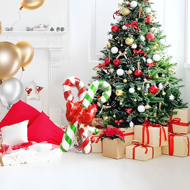 Christmas Candy Cane Balloons Red Green White Balloons Sweet Candy Decorations, Fill Candy Canes Christmas Balloons Christmas Tree Birthday Candy Land Christmas Party Supplies Fo 12pcs_maomaolike.com