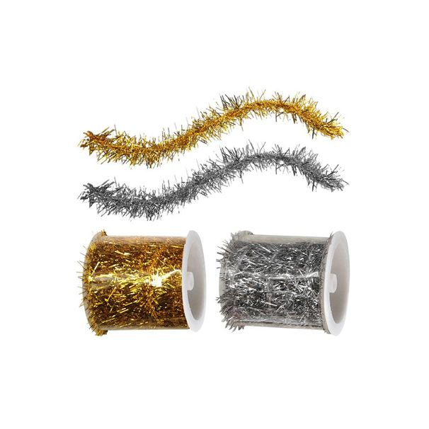 Gold And Silver Christmas Yarn Rolls - Luxurious Metallic Combination_maomaolike.com
