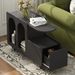 Mobile End Table With Lockable Wheels, Cream Style Side Table With Storage Drawer, 11.8inch Narrow Nightstand With Multi-layer Storage, Living Room_maomaolike.com