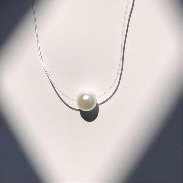 Fashion Shiny Crystal Zircon Pendant Transparent Fishing Line Invisible Ladies Necklace Jewelry Clavicle Chain Chocker_maomaolike.com