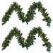 2 Set Of 9 Ft Cashmere And Snow Bristle Garland With 20 Pine Cones And With 50 Warm White LED Lights With Timer Battery Operated-Outdoor,160 Tips_maomaolike.com